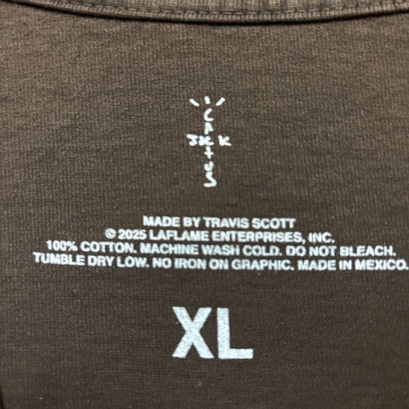 Travis Scott Jack Boys 2 Rap Brown Long Sleeve T-shirt Size Extra Large - Picture 4 of 4